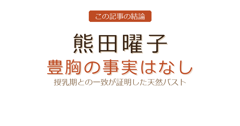 熊田曜子 豊胸についての結論
