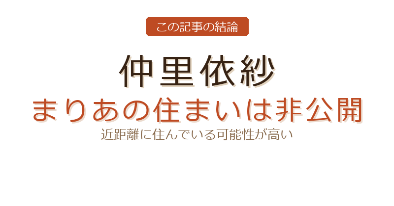 仲里依紗 まりあ ちゃん どこに 住ん でるについての結論
